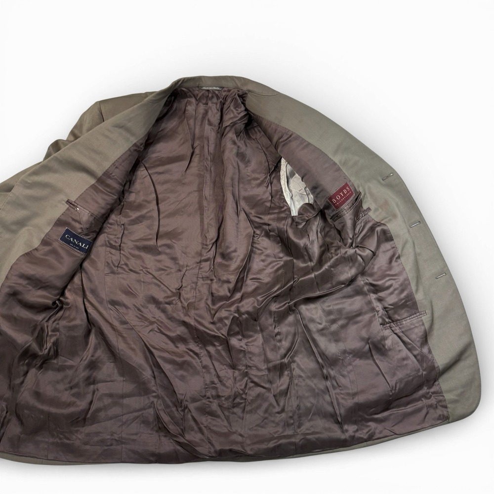 Canali Mens Suit 2 Piece Wool Jacket‎ Pants Italian 60 EU 50 US Brown 36 x 32 - Picture 4 of 16